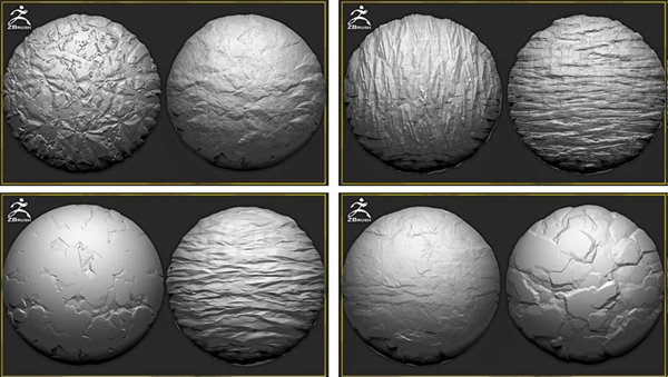 20 Rock Tileable Alphas (ZBrush, Substance) by Artstation