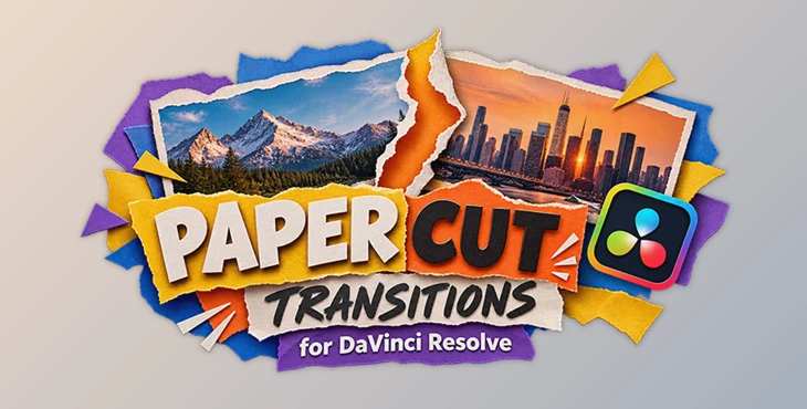 Paper Cut Transitions for DaVinci Resolve