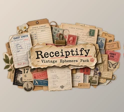 Receiptify - Vintage Ephemera Pack by Creativemarket (291724177)