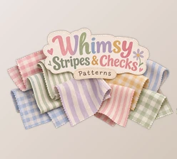 Whimsy Stripes & Checks Patterns by Creativemarket (291313303)