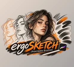 ergoSKETCH - Procreate Brushset by Gumroad (v4.0)