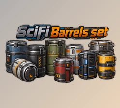 SciFi Barrels set by ArtStation