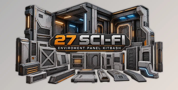 27 SCI-FI ENVIROMENT PANEL KITBASH 