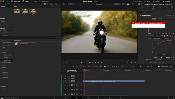 Speed Ramp Pro for DaVinci Resolve by Videohive (56510269)
