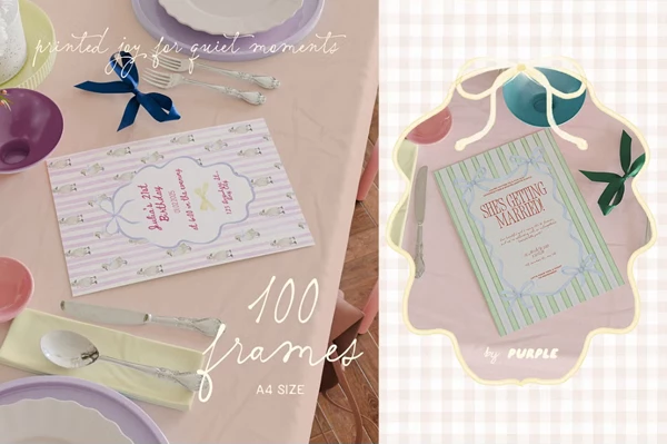 Bowette: Whimsical Frames & Papers by Creativemarket (291459003)