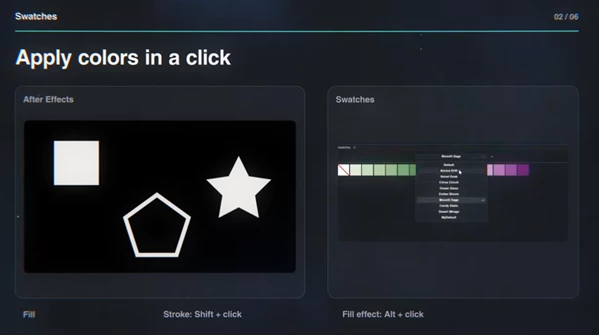 Swatches for After Effects,Illustrator, Photoshop & Premiere by Aescripts