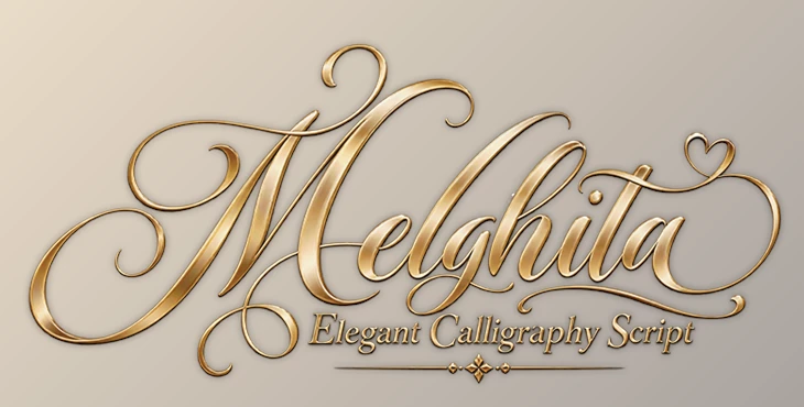Melghita Elegant Calligraphy Script 